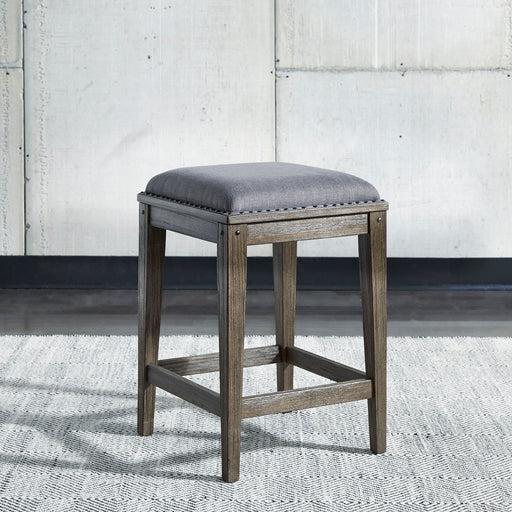 Sonoma Road - Upholstered Console Stool - Weathered Beaten Bark – Counter Height (24"-27") by Liberty Furniture at Furniture Wholesale Plus , Nashville furniture store