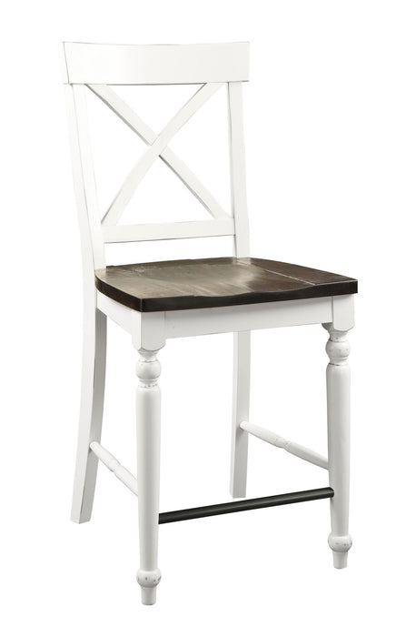 Mountain Retreat - Barstool - Dark Mocha & Antique White - Premium Bar Height (28"-30") from Emerald Home - Just $199! Shop now at Furniture Wholesale Plus  We are the best furniture store in Nashville, Hendersonville, Goodlettsville, Madison, Antioch, Mount Juliet, Lebanon, Gallatin, Springfield, Murfreesboro, Franklin, Brentwood