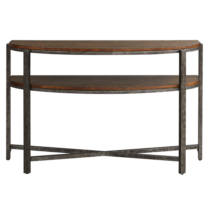 Breckinridge - Demilune Sofa Table - Dark Brown – Sofa Tables by Liberty Furniture at Furniture Wholesale Plus , Nashville furniture store