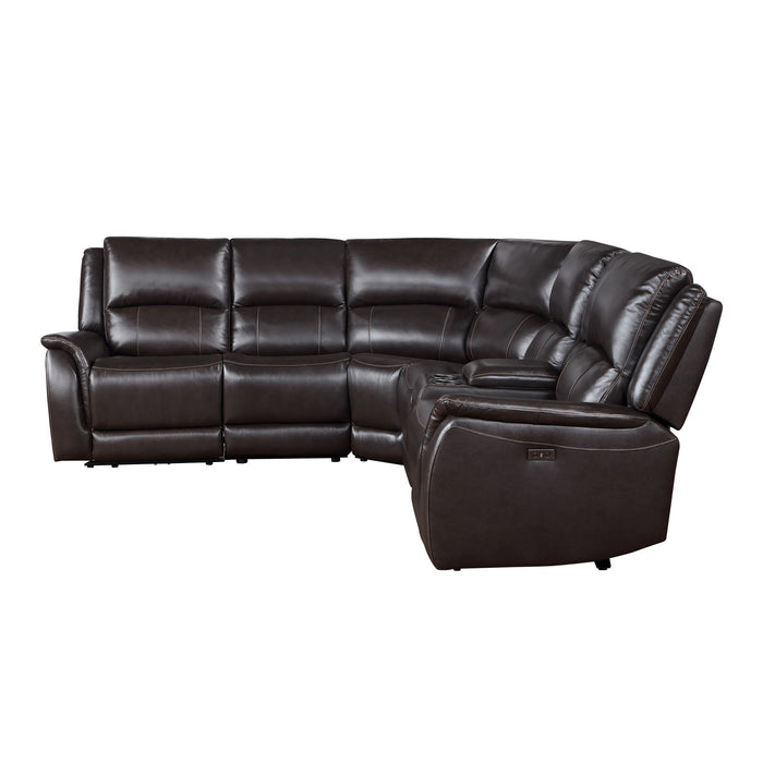 Alexandria - Leather Power Sectional – Reclining Sectionals by Steve Silver Furniture at Furniture Wholesale Plus , Nashville furniture store