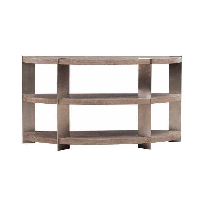Harlow - Sofa Table - Sandstone & Satin Nickel – Sofa Tables by Liberty Furniture at Furniture Wholesale Plus , Nashville furniture store