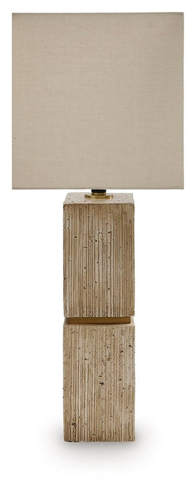 Laddner - Poly Table Lamp - Beige – Table Lamps by Signature Design by Ashley® at Furniture Wholesale Plus , Nashville furniture store