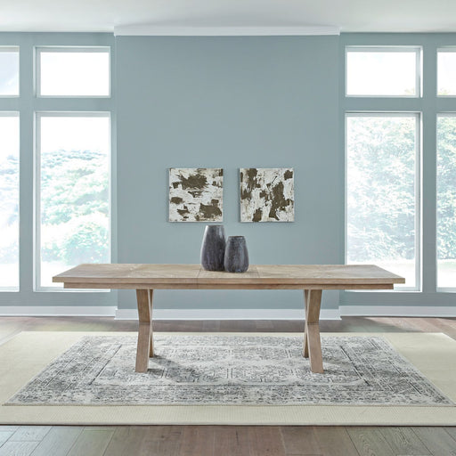 Brentwood - Double Pedestal Table - Sandstone – Dining Tables by Liberty Furniture at Furniture Wholesale Plus , Nashville furniture store