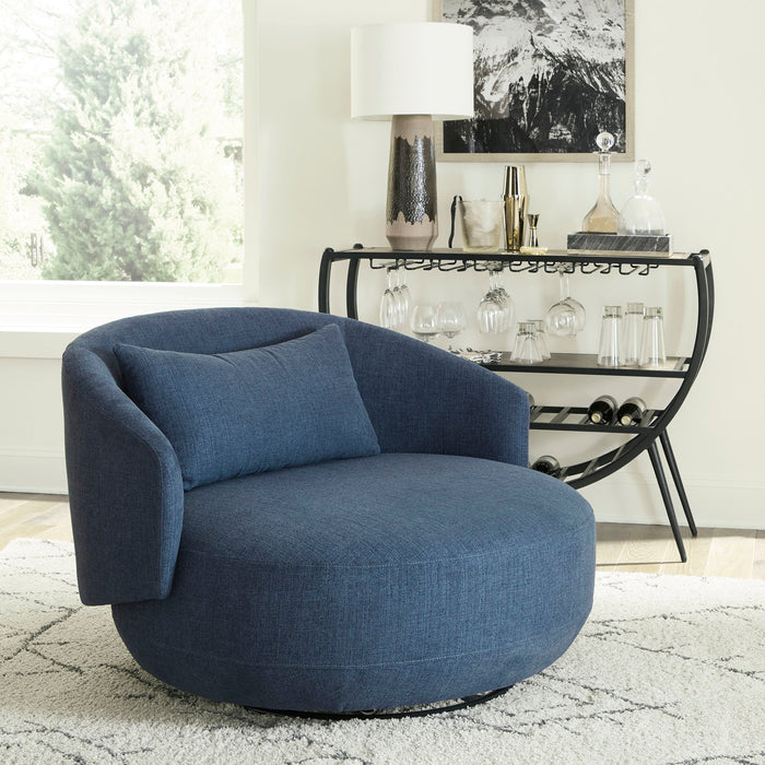 Haley - Upholstered Swivel Cuddler Chair – Swivel Chairs by Liberty Furniture at Furniture Wholesale Plus , Nashville furniture store