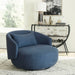 Haley - Upholstered Swivel Cuddler Chair – Swivel Chairs by Liberty Furniture at Furniture Wholesale Plus , Nashville furniture store