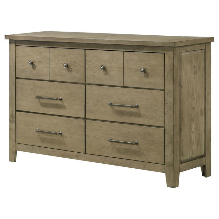 Hazlewood - 6-Drawer Bedroom Dresser Cabinet - Vineyard Oak – Dressers by Coaster Fine Furniture at Furniture Wholesale Plus , Nashville furniture store