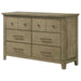 Hazlewood - 6-Drawer Bedroom Dresser Cabinet - Vineyard Oak – Dressers by Coaster Fine Furniture at Furniture Wholesale Plus , Nashville furniture store