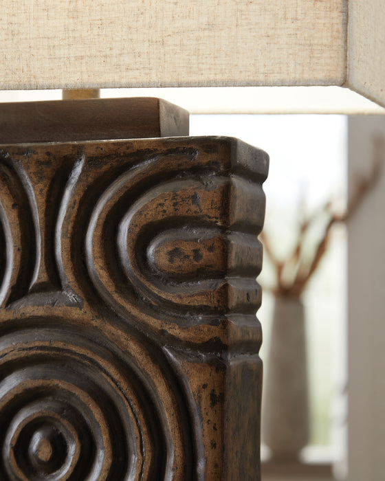 Heathbury - Paper Table Lamp - Antique Brown – Table Lamps by Signature Design by Ashley® at Furniture Wholesale Plus , Nashville furniture store