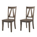 Finn - Wooden Side Chair (Set of 2) - Chocolate – Chair Sets by Elements International at Furniture Wholesale Plus , Nashville furniture store