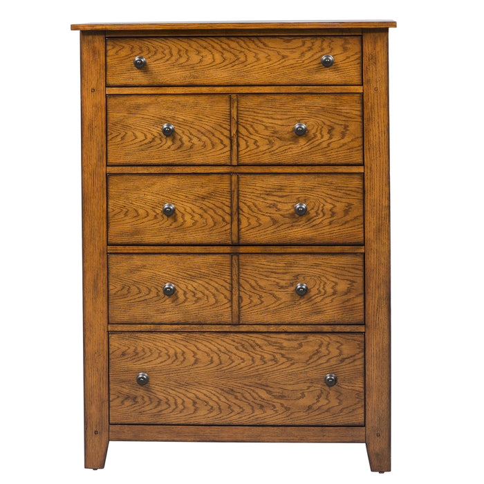 Grandpas Cabin - 5 Drawer Chest - Aged Oak – Accent Chests by Liberty Furniture at Furniture Wholesale Plus , Nashville furniture store