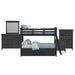Hampton Kids - Bunk With Ladder And Trundle Bedroom Set – 3 Piece Bedroom Sets by Elements International at Furniture Wholesale Plus , Nashville furniture store