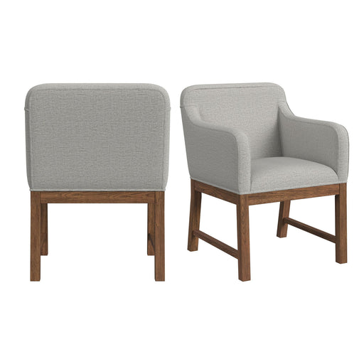 Glinda - Upholstered Fabric Dining Chair (Set of 2) - Brown / Light Gray – Chair Sets by Elements International at Furniture Wholesale Plus , Nashville furniture store