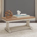 Farmhouse Reimagined - Rectangular Cocktail Table - Antique White / Chestnut Tops – Cocktail Tables by Liberty Furniture at Furniture Wholesale Plus , Nashville furniture store