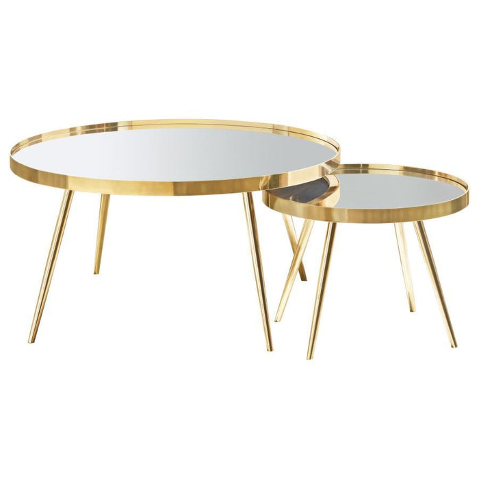 Kaelyn - Round Coffee And End Table Set – Table Sets by Coaster Fine Furniture at Furniture Wholesale Plus , Nashville furniture store