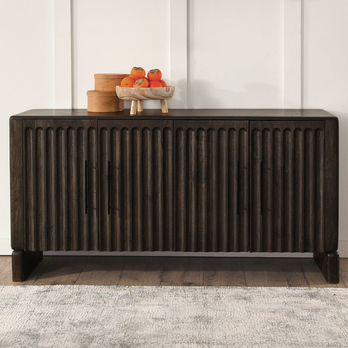 Norvell - 4-Door Sideboard - Brown – Sideboards by Steve Silver Furniture at Furniture Wholesale Plus , Nashville furniture store