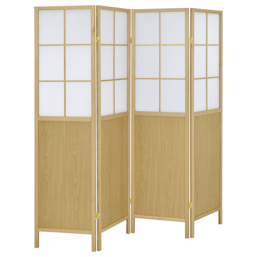 Edwards - 4-Panel Room Divider Folding Shoji Screen - Natural - Premium Room Dividers from Coaster Fine Furniture - Just $259! Shop now at Furniture Wholesale Plus  We are the best furniture store in Nashville, Hendersonville, Goodlettsville, Madison, Antioch, Mount Juliet, Lebanon, Gallatin, Springfield, Murfreesboro, Franklin, Brentwood