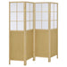 Edwards - 4-Panel Room Divider Folding Shoji Screen - Natural – Room Dividers by Coaster Fine Furniture at Furniture Wholesale Plus , Nashville furniture store