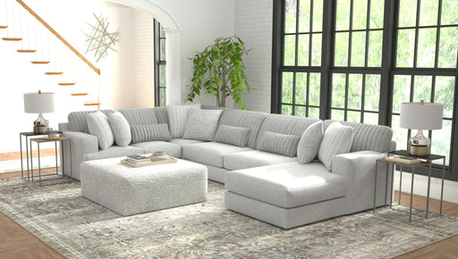Logan - Upholstered Sectional With Comfort Coil Seating - 46" Cocktail Ottoman And Accent Pillows Included – 2 Piece Living Room Sets by Jackson at Furniture Wholesale Plus , Nashville furniture store