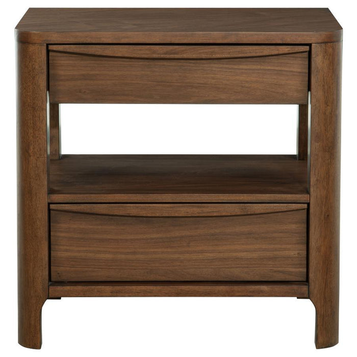 Maderia - 2-Drawer Nightstand Bedside Table - Walnut – Accent Nightstands by Coaster Fine Furniture at Furniture Wholesale Plus , Nashville furniture store