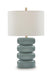 Clayard - Ceramic Table Lamp - Gray Blue – Table Lamps by Signature Design by Ashley® at Furniture Wholesale Plus , Nashville furniture store