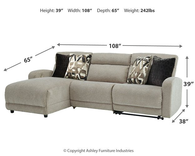 Colleyville Power Reclining Sectional with Chaise - Premium Sectional from Ashley Furniture - Just $1366.55! Shop now at Furniture Wholesale Plus  We are the best furniture store in Nashville, Hendersonville, Goodlettsville, Madison, Antioch, Mount Juliet, Lebanon, Gallatin, Springfield, Murfreesboro, Franklin, Brentwood