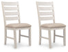 Skempton - Dining UPH Side Chair (Set of 2) - White – Chair Sets by Signature Design by Ashley® at Furniture Wholesale Plus , Nashville furniture store