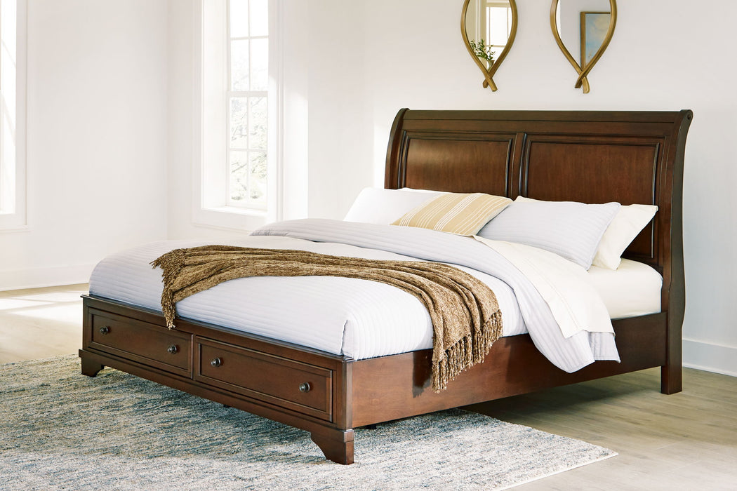 Trellington - King Sleigh Storage Bed - Brown – Storage Beds by Signature Design by Ashley® at Furniture Wholesale Plus , Nashville furniture store