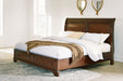 Trellington - King Sleigh Storage Bed - Brown – Storage Beds by Signature Design by Ashley® at Furniture Wholesale Plus , Nashville furniture store