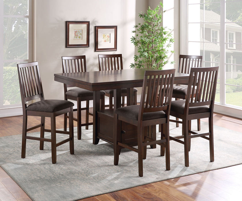 Yorktown - Counter Storage Dining Set – 8 + Piece Dining Room Sets by Steve Silver Furniture at Furniture Wholesale Plus , Nashville furniture store