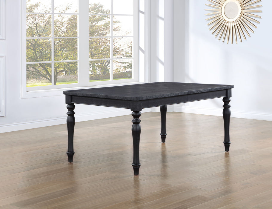 Odessa - Dining Table With Leaf - Black – Dining Tables with Extensions by Steve Silver Furniture at Furniture Wholesale Plus , Nashville furniture store
