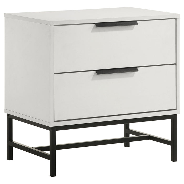 Sonora - 2-Drawer Nightstand Bedside Table - White – Accent Nightstands by Coaster Fine Furniture at Furniture Wholesale Plus , Nashville furniture store