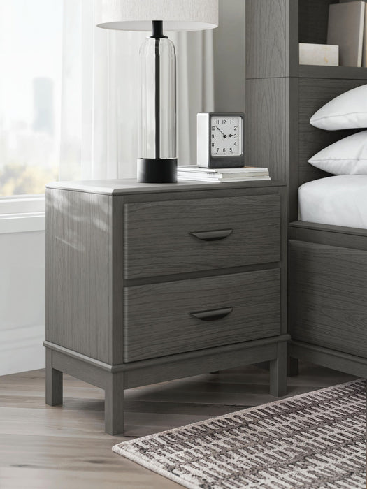 Mazing - Two Drawer Night Stand - Gray – Accent Nightstands by Signature Design by Ashley® at Furniture Wholesale Plus , Nashville furniture store