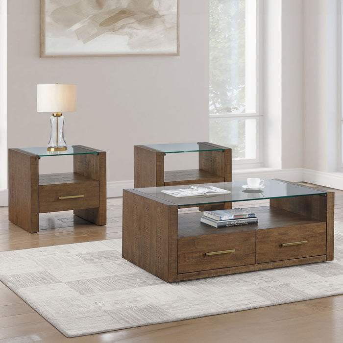 Garland - 3 Piece Table Set, Glass Top – Table Sets by Steve Silver Furniture at Furniture Wholesale Plus , Nashville furniture store