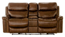 Ceretti - Power Reclining Console Loveseat - Brown Top Grain Italian Leather Match – Reclining Loveseats by Catnapper at Furniture Wholesale Plus , Nashville furniture store
