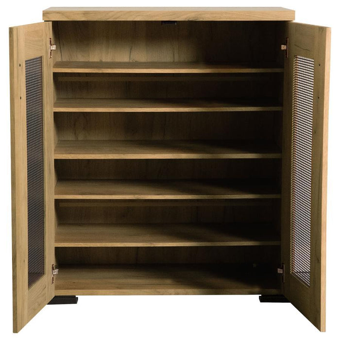 Bristol - 6-Shelf Engineered Wood Shoe Cabinet - Golden Oak - Premium Shoe Cabinets from CoasterEveryday - Just $249! Shop now at Furniture Wholesale Plus  We are the best furniture store in Nashville, Hendersonville, Goodlettsville, Madison, Antioch, Mount Juliet, Lebanon, Gallatin, Springfield, Murfreesboro, Franklin, Brentwood