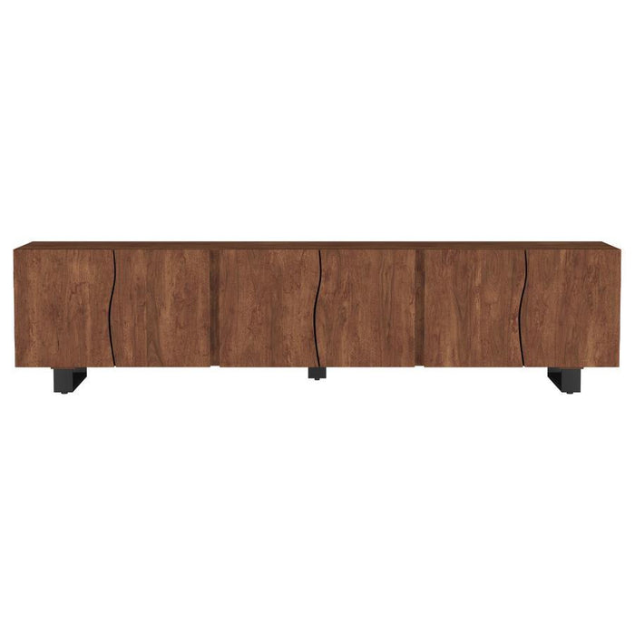 Trask - Wood TV Stand Media Console - Mango Brown - Premium TV Stands from Coaster Fine Furniture - Just $1049! Shop now at Furniture Wholesale Plus  We are the best furniture store in Nashville, Hendersonville, Goodlettsville, Madison, Antioch, Mount Juliet, Lebanon, Gallatin, Springfield, Murfreesboro, Franklin, Brentwood