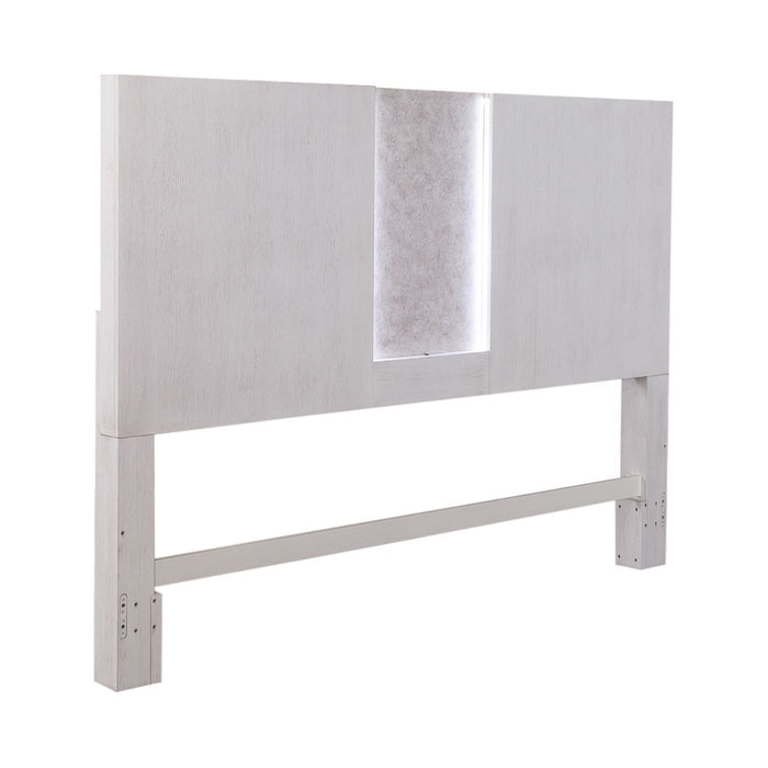 Mirage - King Travertine Panel Headboard - Wirebrushed White – Panel Headboards by Liberty Furniture at Furniture Wholesale Plus , Nashville furniture store