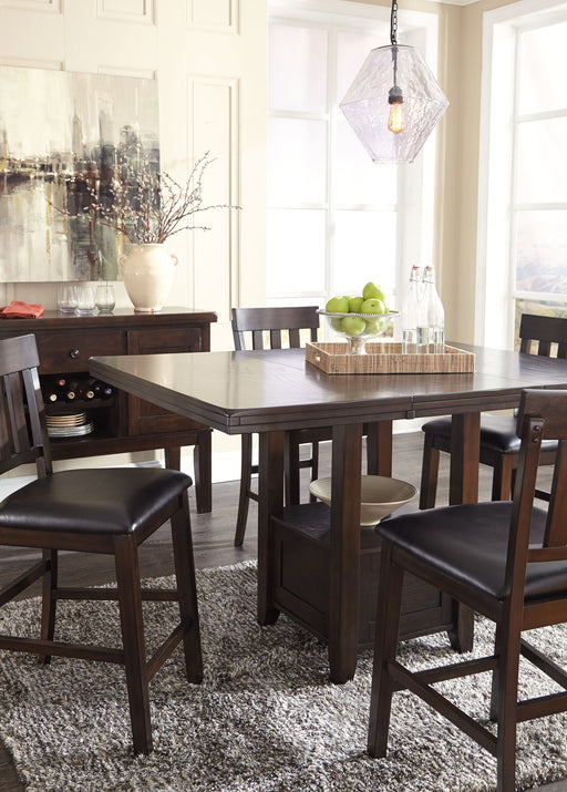 Haddigan - Rectangular Dining Room Counter Extension Table - Dark Brown – Counter Tables by Signature Design by Ashley® at Furniture Wholesale Plus , Nashville furniture store