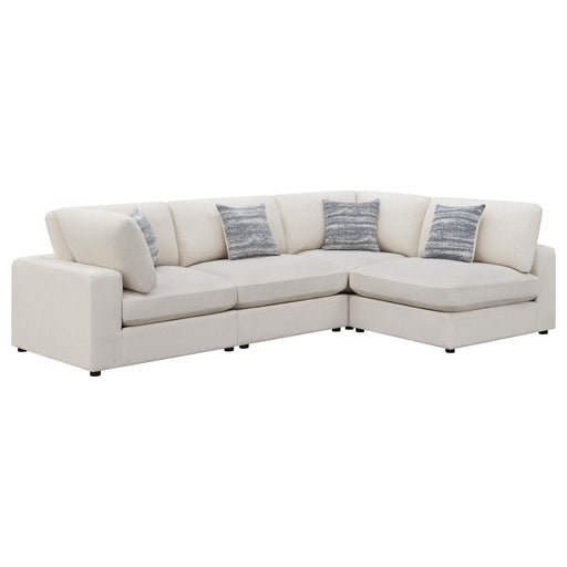 Serene 4-piece Upholstered Modular Sectional Beige - Premium Sectional from Coaster Z2 Standard - Just $2056! Shop now at Furniture Wholesale Plus  We are the best furniture store in Nashville, Hendersonville, Goodlettsville, Madison, Antioch, Mount Juliet, Lebanon, Gallatin, Springfield, Murfreesboro, Franklin, Brentwood