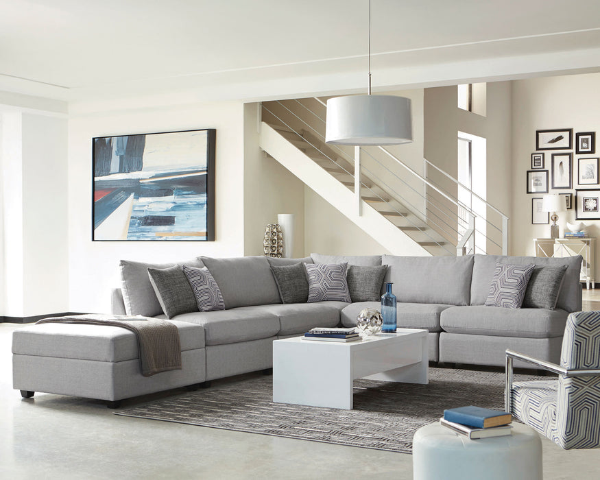 Cambria 6-piece Upholstered Modular Sectional Grey - Premium Sectional from Coaster Z2 Standard - Just $2826! Shop now at Furniture Wholesale Plus  We are the best furniture store in Nashville, Hendersonville, Goodlettsville, Madison, Antioch, Mount Juliet, Lebanon, Gallatin, Springfield, Murfreesboro, Franklin, Brentwood