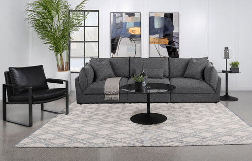 Sasha 3-Piece Upholstered Sofa Barely Black - Premium Sectional from Coaster Z2 Standard - Just $1548! Shop now at Furniture Wholesale Plus  We are the best furniture store in Nashville, Hendersonville, Goodlettsville, Madison, Antioch, Mount Juliet, Lebanon, Gallatin, Springfield, Murfreesboro, Franklin, Brentwood