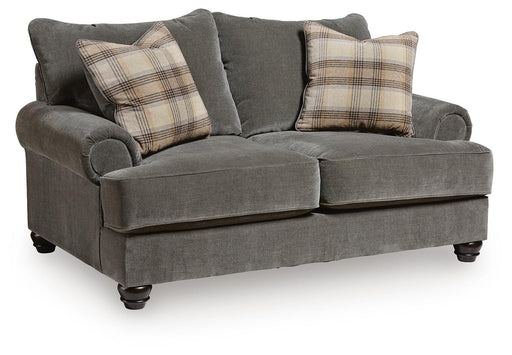 Tallow Creek - Loveseat - Shadow – Stationary Loveseats by Signature Design by Ashley® at Furniture Wholesale Plus , Nashville furniture store