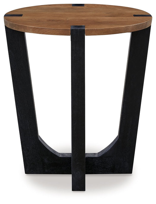 Hanneforth - Round End Table - Brown – End Tables by Signature Design by Ashley® at Furniture Wholesale Plus , Nashville furniture store