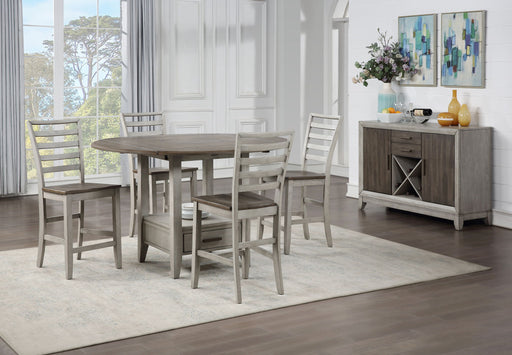 Abacus - Drop Leaf Counter Height Set – 5 Piece Dining Room Sets by Steve Silver Furniture at Furniture Wholesale Plus , Nashville furniture store