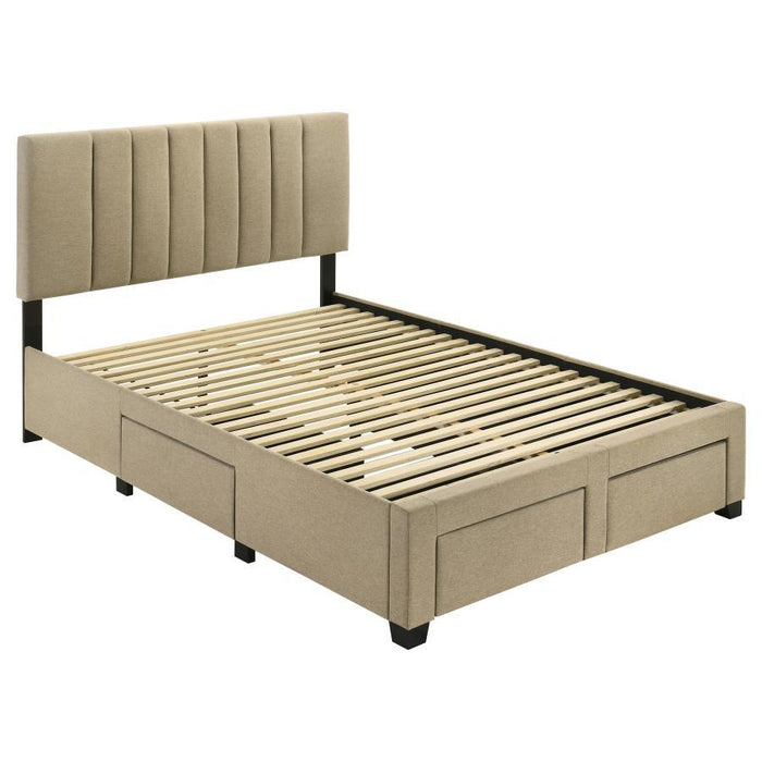 Wheatland - 4-Drawer Upholstered Storage Bed – Storage Beds by Coaster Fine Furniture at Furniture Wholesale Plus , Nashville furniture store