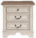 Realyn - Three Drawer Night Stand - White / Brown / Beige – Accent Nightstands by Signature Design by Ashley® at Furniture Wholesale Plus , Nashville furniture store