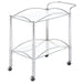 Shadix - 2-Tier Rectangular Glass Shelf Metal Bar Cart - Chrome - Premium Bar Carts from CoasterEveryday - Just $119! Shop now at Furniture Wholesale Plus  We are the best furniture store in Nashville, Hendersonville, Goodlettsville, Madison, Antioch, Mount Juliet, Lebanon, Gallatin, Springfield, Murfreesboro, Franklin, Brentwood