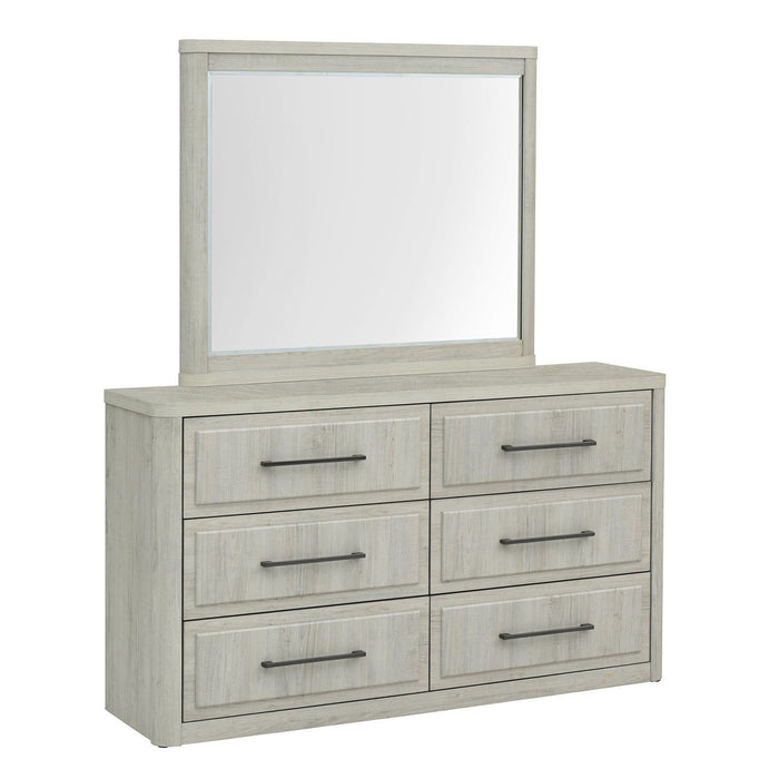 Modern Play - Dresser & Mirror - Natural White – Dresser & Mirror by Liberty Furniture at Furniture Wholesale Plus , Nashville furniture store