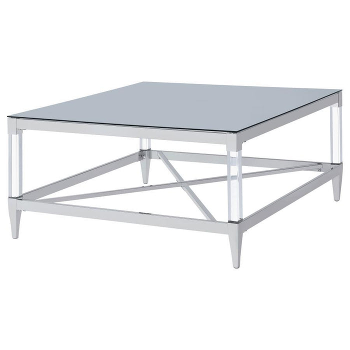 Lindley - Square Tempered Mirror Acrylic Table – End Tables by Coaster Fine Furniture at Furniture Wholesale Plus , Nashville furniture store