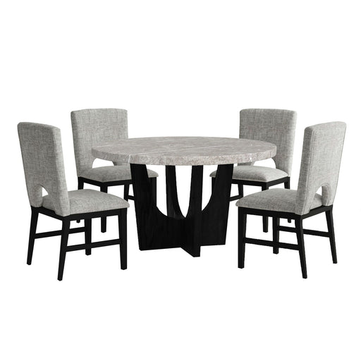 Oregon - 5 Piece Standard Height Dining Set (Round Table And Four Chairs) – 5 Piece Dining Room Sets by Elements International at Furniture Wholesale Plus , Nashville furniture store